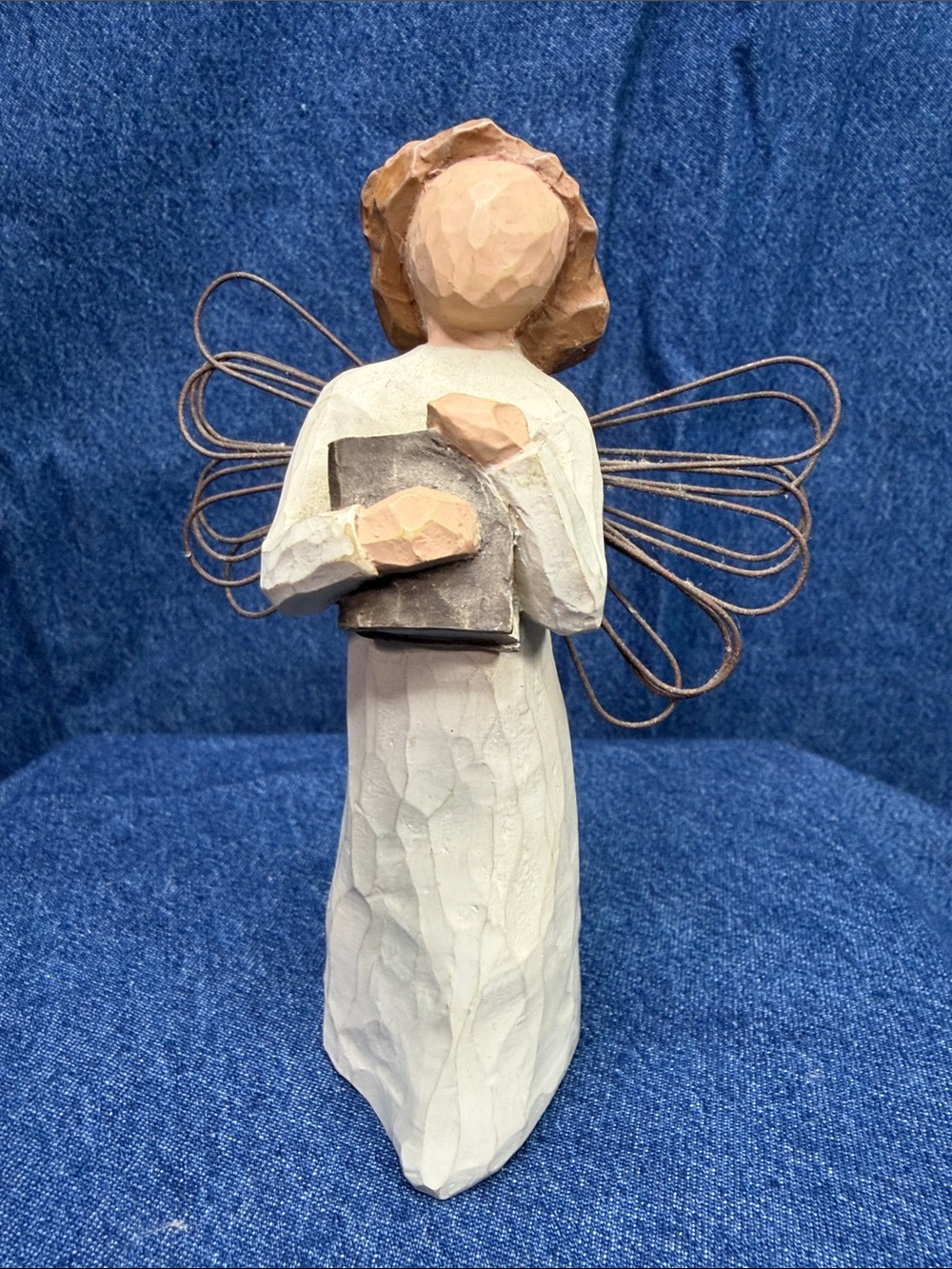 Willow Tree White and Brown Angel Figurine with Book